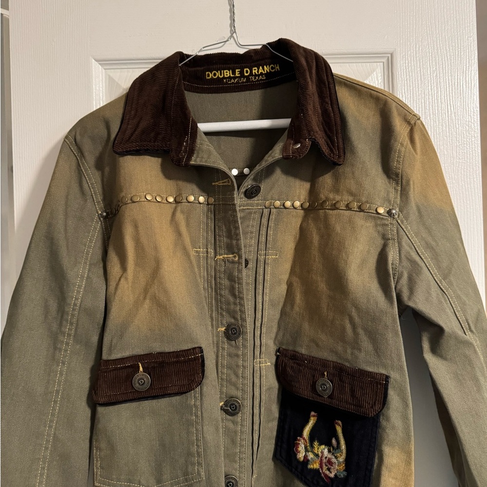 Double D Ranch Olive and Brown Utility Jacket